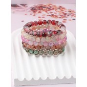 Colorful High Gloss Jade Glass Beaded Bracelets