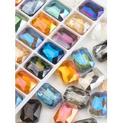 Versatile 13x18mm Electroplated Crystal Beads