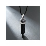 Hexagonal Gemstone Chakra Pendant Necklace