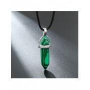 Hexagonal Gemstone Chakra Pendant Necklace