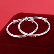 Simple 925 Sterling Silver Good Luck Bracelet