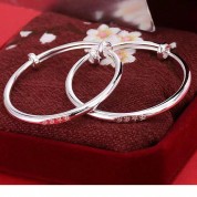 Simple 925 Sterling Silver Good Luck Bracelet