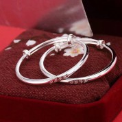 Simple 925 Sterling Silver Good Luck Bracelet