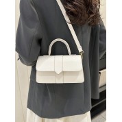 Elegant Pu Leather Flap Top Handbag