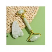 White Scallops Jade Roller Gua Sha Kit