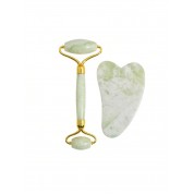 White Scallops Jade Roller Gua Sha Kit