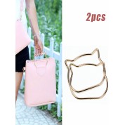 Stylish Cat Head Metallic Tote Bags