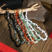 Bohemian Handmade Beaded Stone Necklace