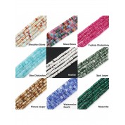 Multicolor Natural Stone Spacer Beads For Diy Jewelry