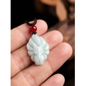 Elegant Jade Nine Tailed Fox Pendant Necklace