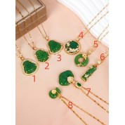 Versatile Green Stone Necklace For All Genders