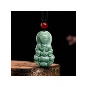 Natural Jade Guanyin Pendant Necklace