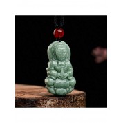 Natural Jade Guanyin Pendant Necklace