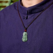 Natural Jade Guanyin Pendant Necklace