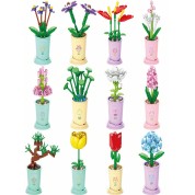 Zodiac Flower Bouquet Building Bricks Toyset