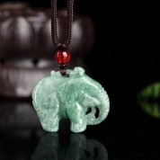 Jade Elephant Pendant Necklace: Health & Longevity