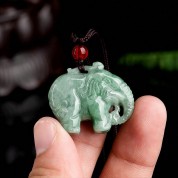 Jade Elephant Pendant Necklace: Health & Longevity