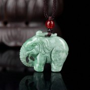 Jade Elephant Pendant Necklace: Health & Longevity