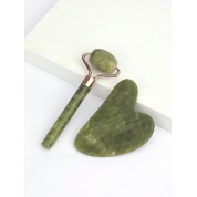 Natural Jade Roller Heart Shape Massage Set