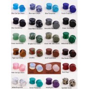 Natural Mixed Stone Ear Plugs Set