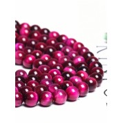 Hot Pink Tiger Eye Beads For Diy Jewelry