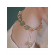 Elegant Imitation Jade Beaded Bracelet