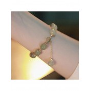 Elegant Imitation Jade Beaded Bracelet