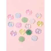 Multicolor Glass Four Leaf Clover Beads