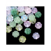 Multicolor Glass Four Leaf Clover Beads