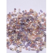 Versatile Pink Purple Cube Czech Glass Beads