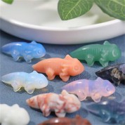 Natural Quartz Crystal Salamander Decor