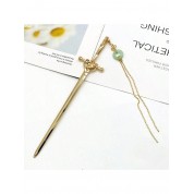 Elegant Golden Safety Pendant Hair Stick