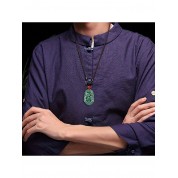 Zodiac Dragon Jadeite Pendant Necklace