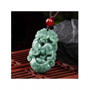 Zodiac Dragon Jadeite Pendant Necklace