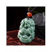 Zodiac Dragon Jadeite Pendant Necklace