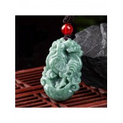 Zodiac Dragon Jadeite Pendant Necklace