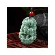 Zodiac Dragon Jadeite Pendant Necklace