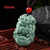 Zodiac Dragon Jadeite Pendant Necklace