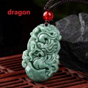 Zodiac Dragon Jadeite Pendant Necklace