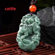 Zodiac Dragon Jadeite Pendant Necklace