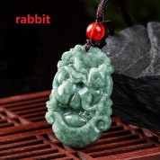 Zodiac Dragon Jadeite Pendant Necklace