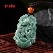 Zodiac Dragon Jadeite Pendant Necklace