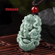 Zodiac Dragon Jadeite Pendant Necklace