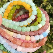 Colorful Purple Agate Stone Beads For Diy Jewelry