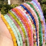 Colorful Purple Agate Stone Beads For Diy Jewelry