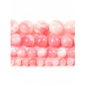 Natural Pink White Jade Beads For Diy Jewelry