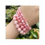 Natural Pink White Jade Beads For Diy Jewelry