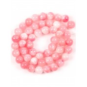 Natural Pink White Jade Beads For Diy Jewelry