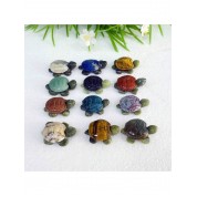 Natural Mixed Quartz Crystal Turtle Decor