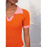 Jade Breyon Color Block Knit Top